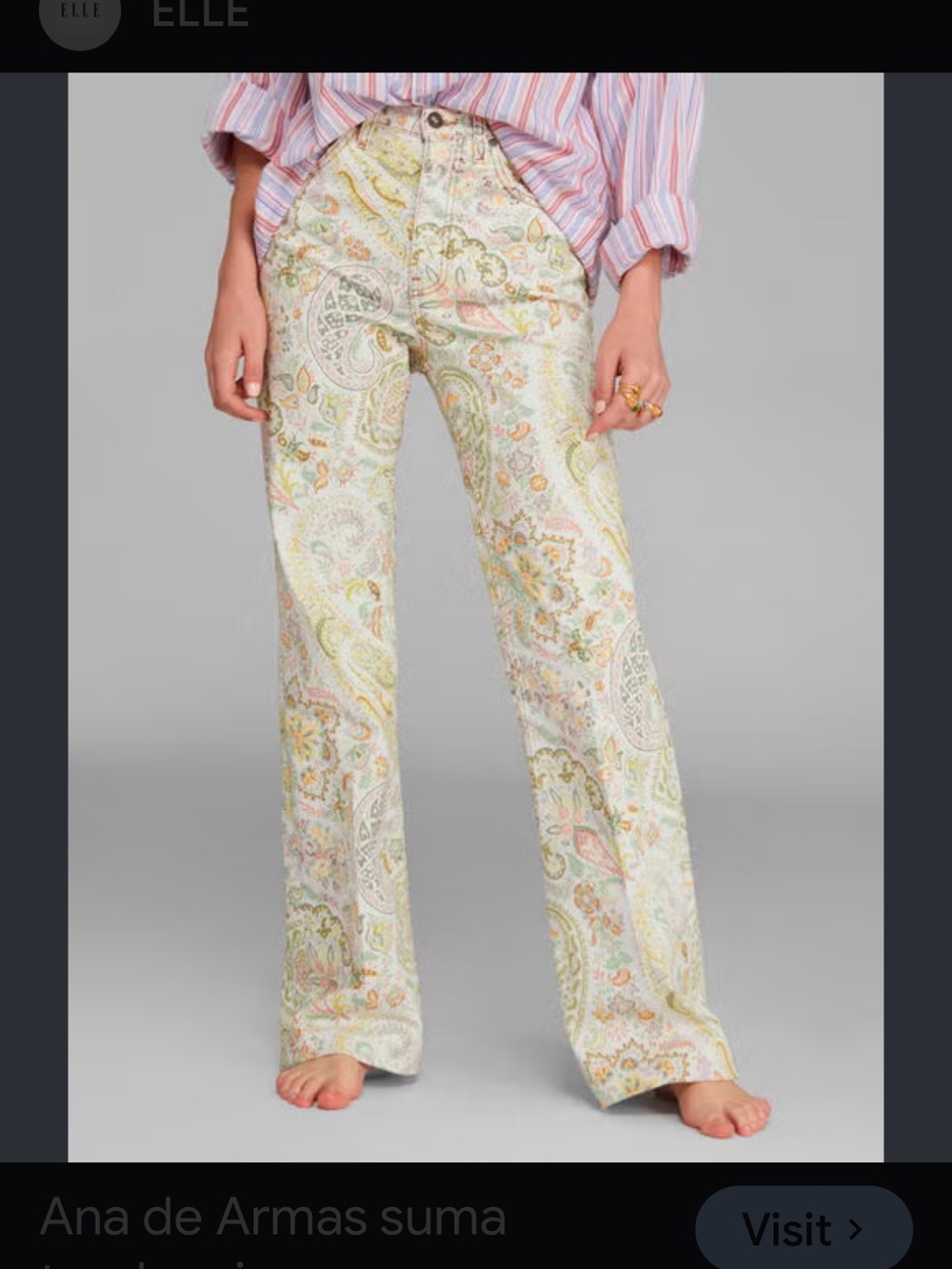 Etro Paisley Wide-Leg Jeans Pastel Accents. 903$ On Sale Currently. Callout